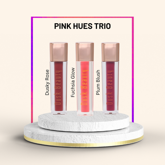 Dusk Beauty | Pink Hues Combo | Transfer-Proof Liquid Lipstick for Dusky Skin